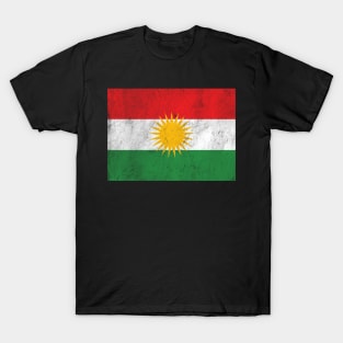 Kurdistan / Faded Vintage-Style Flag Design T-Shirt